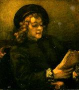 Rembrandt van rijn portratt av titus Sweden oil painting artist